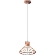Wottes - E27 Suspension Luminaire Moderne Lustre Suspension Métal Luminaire Plafonnier Réglable pour Cuisine Chambre Rose Ø23CM - 1Pcs