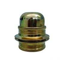 Electraline - Zócalo roscado de oro E27 con 2 anillos, diámetro 10, 150W, 4A, 250V