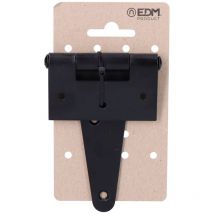 Charnière t 100x75mm h° époxy noir sur carton suspendu edm
