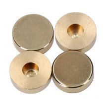 Trous filetés lisses en laiton, 12 polis, paquet de 4. EDM 85288