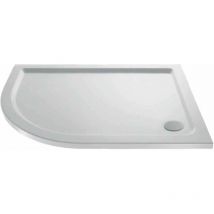 Vantage Offest Quadrant Shower Tray - 1200mm x 800mm - Right Handed - White - 48.1053 - Eastbrook