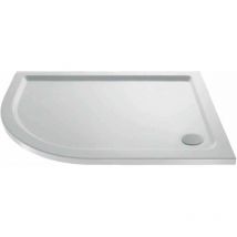 Eastbrook - Vantage Offest Quadrant Shower Tray - 900mm x 760mm - Left Handed - White - 48.1041