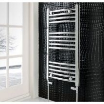 Wendover Straight Steel Chrome Heated Towel Rail 1000mm h x 750mm w Central Heating - Eastbrook