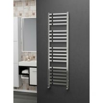 Eastgate - 304 Square Polished Stainless Steel Heated Towel Rail 1400mm x 400mm - Electric Only - Standard - 2192BTU's