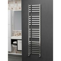 304 Square Polished Stainless Steel Heated Towel Rail 1600mm x 400mm - Dual Fuel - Standard - 2455BTU's - Eastgate