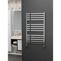 304 Square Polished Stainless Steel Heated Towel Rail 1000mm x 600mm - Dual Fuel - Standard - 2041BTU's - Eastgate
