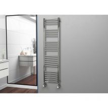 304 Straight Polished Stainless Steel Heated Towel Rail 1600mm x 400mm - Electric Only - Standard - 2313BTU's - Eastgate