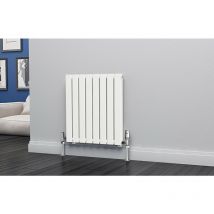 Eastgate - Eben Steel White Horizontal Designer Radiator 600mm h x 544mm w Double Panel - Electric Only - Standard - White