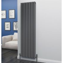 Eastgate - Eclipse Steel Anthracite Vertical Designer Radiator 1800mm x 522mm Double Panel - Central Heating - Anthracite