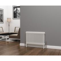 Eastgate - Lazarus Steel White Horizontal 3 Column Radiator 500mm h x 777mm w - Central Heating - White