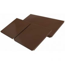 Serena - Easy étagère métallique lot de 2 côtés et 1 voile de fond marron cuisine salle de bains garage placard cuisine salle de bains garage placard