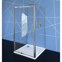 Polysan - easy screnn trois côtés 800-900x700mm, portes pivotantes, variante l/r, verre clair