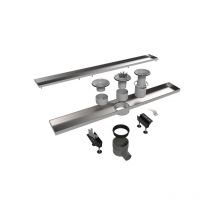 Easy Drain - Drain de carrelage easydrain avec sortie latérale 9.8x60cm 50mm acier inoxydable