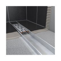 Easy Drain - Easydrain compact plaque simple avec sortie latérale 6x60cm 50mm acier inoxydable