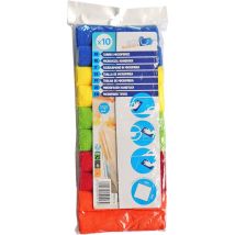 Microfibres – Lot de 10 – 30 x 30 cm – 80% polyester, 20% polyamide – ECO BUDGET