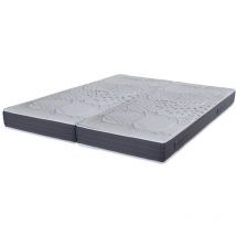 Ebac Literie - Matelas 2x90x190 Myriade - Mousse - Hauteur 21 cm - 5 zones - Soutien medium