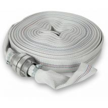 EBERTH 1" Tuyau de refoulement, Tuyau plat avec raccord Storz, longueur 30m, diamètre 1 pouce, Tuyau dincendie, tuyau en textile, tuyau darrosage,