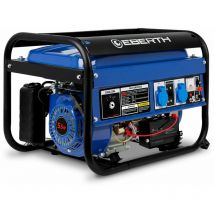 Eberth - 2200 Watt Generatore di corrente portatile Gruppo elettrogeno 5,5 cv Motore a benzina 4T, Monofase 2x 230V, 1x 12V, Regolatore di volt