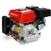 Eberth - 6,5 cv 4,8 kW Moteur à essence avec arbre de 19,05 mm ø avec filetage extérieur, E-Start, batterie 7ah 12V, sécurité manque d'huile, 4