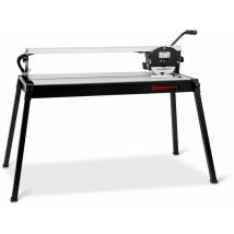 Eberth - 900 mm elektrische Fliesenschneidemaschine mit Laser (stufenlos schwenkbar bis 45°, 25 mm Schnitttiefe, Winkelanschlag, Diamanttrennscheibe)