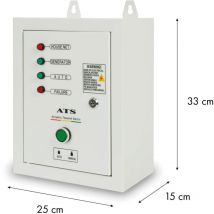 Eberth - ats Commutatore Elettrico fino a 15kW, 3 Fasi, 400V, Commutatore Automatico Fotovoltaico, Interruttore di trasferimento per Generatore e