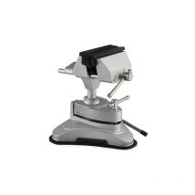 Etau à ventouse avec articulation à rotule et ventouse (largeur de serrage de 75 mm, pivotant sur 360°, orientable, portée de 70 mm), durable pour