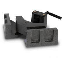 Eberth - Mordaza angular 90 grados, Tornillo de banco, ancho de boca 104mm, ancho de sujeción 60mm, mordaza angular de fundición maciza, soldadura de