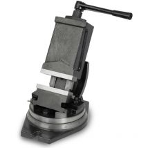 Morsa per macchine rotanti e inclinabili in acciaio fuso, larghezza massima di serraggio 80 mm, larghezza ganasce 105 mm, per officine professionali