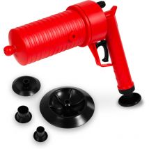 Eberth - Nettoyeur de tuyaux à air comprimé pour le nettoyage efficace des lavabos, toilettes et douches, pistolet de nettoyage de tuyaux à air