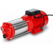 Eberth - Pompa da Giardino Multistadio, 2400 l/h, Portata 4 bar, Potenza 370 Watt, Pompa Centrifuga in Acciaio Inox, Autoadescante, 8 m, Altezza di