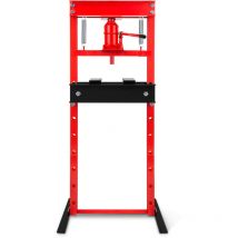 Eberth - Prensa hidráulica de taller de 12 t, ajustable en 8 posiciones, altura máxima de trabajo 750 mm, ancho de trabajo 430 mm, altura total 1335