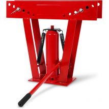 Eberth - Rohrbiegegerät Rohrbieger Rohrbiegemaschine Hydraulisch, 12t Druckkraft, Stahl, Inkl. 6 Druckstücke aus Gusseisen 1/2' bis 2', Robuster