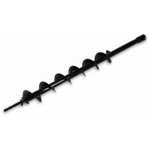 Tarières de Jardin en Acier, diamètre 80 mm, Longueur 800 mm, logement 20 mm, tarière hélicoïdale de Jardin Peinte en Noir, tarière avec Tranchant à