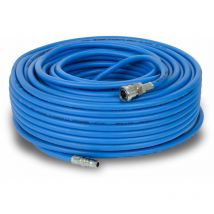 Tubo per aria compressa 50m, tubo per compressore con diametro 6mm x 11mm (interno x esterno), attacco rapido 1/4' e pressione di esercizio di 20