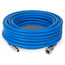 EBERTH Tuyau à air comprimé, tuyau dair haute pression pour compresseur, longueur 15m, diamètre 6mm x 11mm (intérieur x extérieur), raccord 1/4", 20