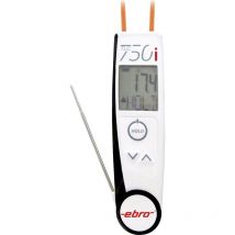 Ebro - tlc 750i Thermomètre ir et thermomètre à piquer (haccp) Optique 2:1 -50 - +250 °c conforme haccp, mesure par contact, mesure ir sans contact,