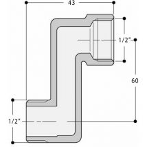 104912 Raccordo Eccentrico Retrogruppo Nickel, Multicolore - Acquastilla