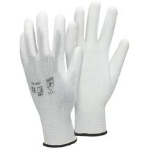 12 Paar Arbeitshandschuhe mit PU-Beschichtung, Größe 10-XL, Weiß, atmungsaktiv, rutschfest, robust, Mechanikerhandschuhe Montagehandschuhe