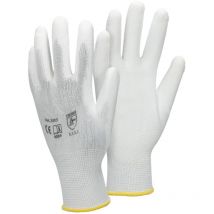 12 paires de Gants de travail en pu, taille 8-M, couleur blanc, gants de mécanicien en nylon gants de jardin - Ecd Germany