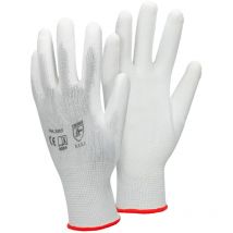 4 paire de Gants de travail en pu, taille 7-S, couleur blanc, gants de mécanicien en nylon gants de jardin - Ecd Germany