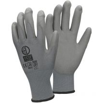 4 Paires de Gants de Travail en pu - Taille 10-XL - Couleur Gris - Élastique - Protection Usages Multiples - pour Mécanicien Constructeurs Travail de