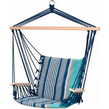 Holzschaukel mit Armlehnen. 53x100cm gestreifte Farbe.