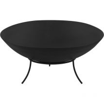 Feuerschale Ø55x24 cm aus Stahl mit 3 Füße für Grillabend, Feuerstelle für den Garten, Feuerkorb rund mit Dreibein-Gestell, Outdoor Feuertonne