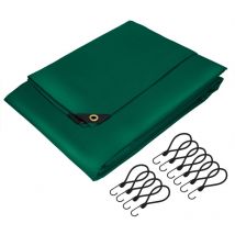 Ecd Germany - Lona de Protección Verde 3x5m Impermeable con Ojales 650g/m² de pvc Resistente a Desgarro, Moho, Agua y Rayos uv Cubierta Premium