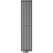 ECD Germany Radiateur Panneau Design Stella Non Électrique, 370x1800 mm, Anthracite, Connexion Centrale au Bas, avec Thermostat et Kit de Raccord