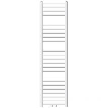 Ecd Germany Radiador de baño - 300 x 1400 mm - blanco - plano - con conexión central - Radiador toallero de calefaccion