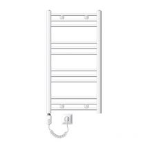 Luxebath - ecd Germany Radiador eléctrico baño - 500 x 800 mm - blanco - plano - con conexión lateral - 600W - Radiador Calentador de toallas