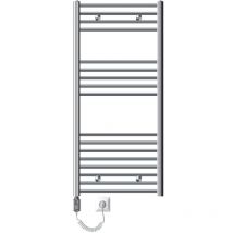 Luxebath - ecd Germany Radiador eléctrico de toallas - 600 x 1200 mm - 1200W - Cromo - Plano - con conexión lateral - Calentador de toallas