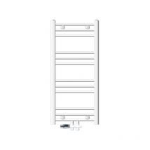 Ecd Germany Radiador de baño Conexión Central 400 x 800 mm Blanco Recto con Juego de Conexión Incluido Termostato Pasaje Suelo Radiador Blanco
