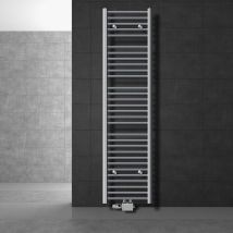 ECD Germany Radiatore da Bagno Radiatore Scaldasalviette Radiatore 400 x 1800 mm Cromato Dritto con Attacco Centrale Radiatore Asciugabiancheria